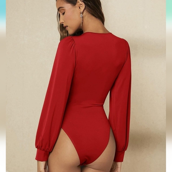 Nwt Womens Red Bodysuit Medium - Picture 3 of 12